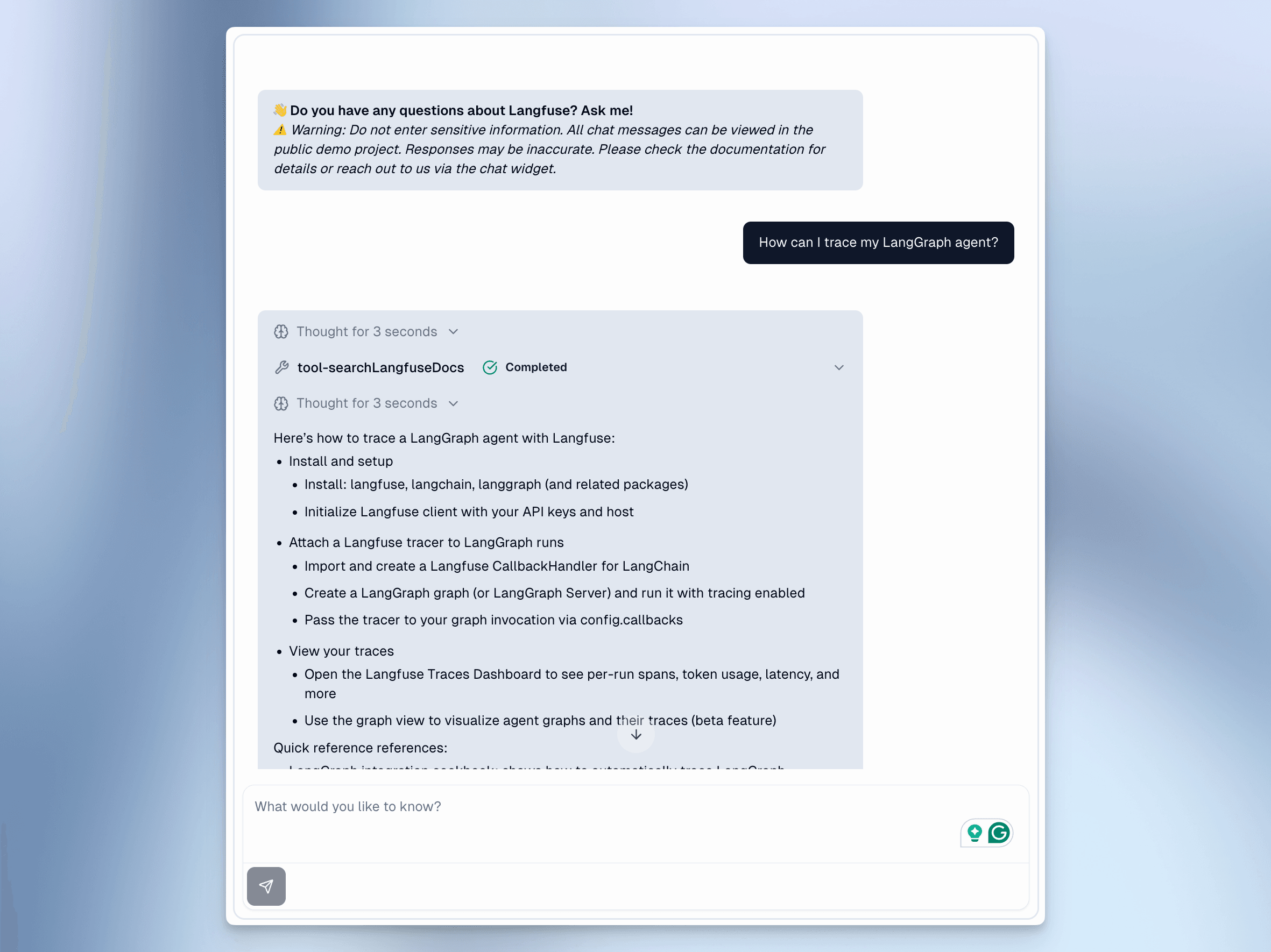 Chat
Interface